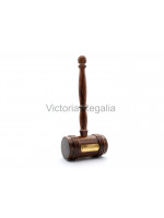 Lodge Size Gavel with Engravable Brass Plate