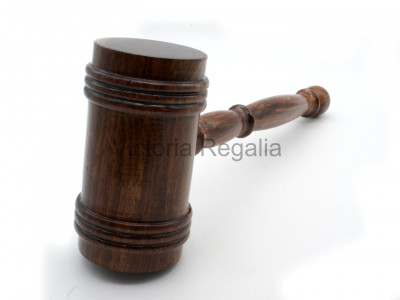 Lodge Size Gavel with Engravable Brass Plate