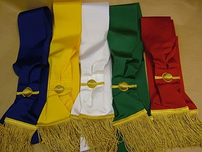 Order of the Eastern Star sash - Points