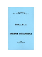 Allied Masonic Degrees Ritual No 2 - Knight of Constantinople