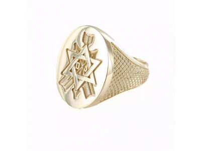 Order of the Secret Monitor - Masonic Freemason ring -   9ct Gold 