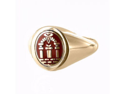 Gold Royal Arch Masonic Ring - Red With Reversible Head - 9ct Gold 