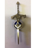 Masonic Kilt-stift 80mm lång med frimurarsymbol Square Compass och G