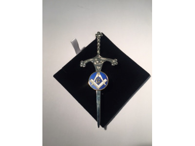 Masonic Kilt-stift 80mm lång med frimurarsymbol Square Compass