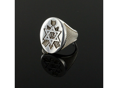 Order of the Secret Monitor - Masonic Freemason ring -   Solid Silver