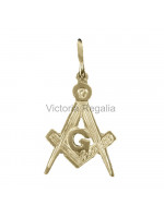 Freemasons Masonic Square And Compass Pendant or with G Hallmarked 9ct Gold  