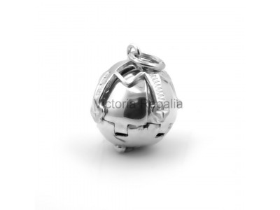Handgjord frimurarordning av Eastern Star Orb Fob Ball - Solid Silver