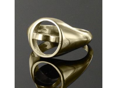 Masonic 9 karat guld röd fyrkant, kompass och G-ring med vändbart huvud