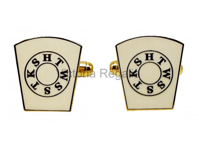 Masonic Mark Freemasons White Cufflinks