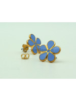 Masonic Forget-Me-Not Gold Coloured Stud Earrings