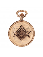 Free Masons Masonic Antique Gold Pocket watch - Masonic Antique Gold Plated Quartz Hunter Pocket Watch with Square Compasses and G