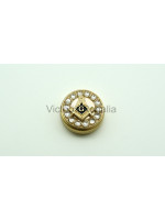 Freemasons guld manschettknappskydd med frimurar kvadrat, kompass och G (par)