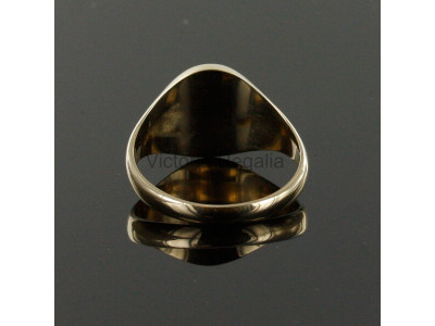 Masonic 9ct Gold English - Irish Knights Templar Ring with Fixed Head, and VD SA engraving