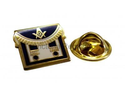 Masonic Freemasons Apron Blue Lapel Pin