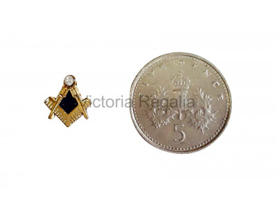 Square and Compass with Jewel Masonic Freemasons Lapel Pin - Small