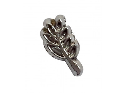 Freemasons Spec-of-Dust Acacia Leaf Masonic Lapel Pin Silver Small