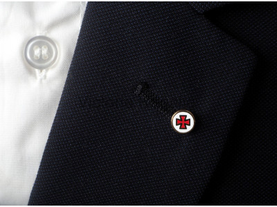 Round Knights Templar KT Masonic Freemasons Lapel Pin
