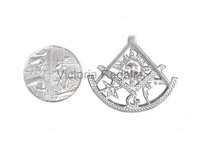 Robert Burns Masonic Freemasons Silver Lapel Pin (depute)