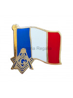 Pin de la solapa de la bandera masónica francesa de los masones