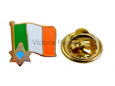 Freemasons Irish Masonic Flag Lapel Pin
