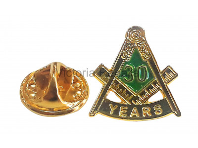 Freemasons Masonic 30 AÑOS Pin de solapa