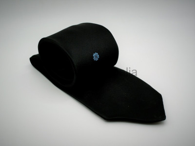 Forget Me Not Woven Tie - Black