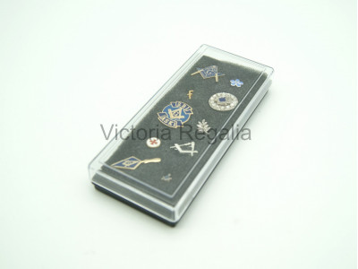 Selection of Ten (10) Masonic Lapel Pins in Presentation Box