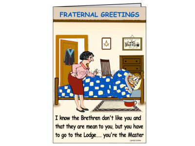 Pack of 5 Different Greeting Cards with Masonic Humour (Portrait)