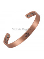 Copper Bracelet with 6 Magnets  Deep Engraved with the Masonic Square, Compasses and G Symbol - Health Benefits