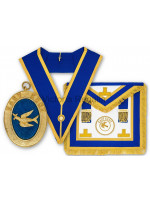 Provincial & District Full Dress Set - Apron, Collar, Badge and Jewel - Lambskin - English Constitution