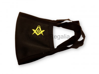 Freemasons Face Mask with Masonic Square, Compass & G