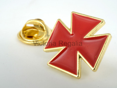 Masonic Nordic Cross Golden Lapel Pin 