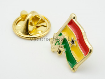Freemasons Ghana Masonic Flag Lapel Pin