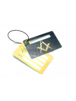 Freemasons Luggage Tag with Masonic Square and Compass