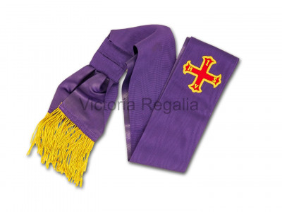 Red Cross of Constantine Knights Sash - English Constitution