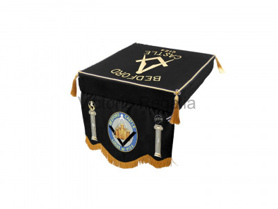 Masonic Velvet Bible Cushion for Altar with Drape Fall