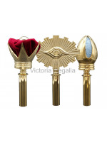Royal Arch Principals Sceptres - Full Set of 3  Tops only  option to purchase complete with wood