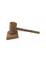Hand Turned Gavel and Knocking Block with Lodge Name and Number