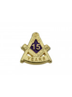 Freemasons Masonic 15 YEAR Lapel Pin