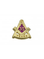 Freemasons Masonic 35 YEAR Lapel Pin