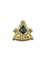 Freemasons Masonic 45 YEAR Lapel Pin
