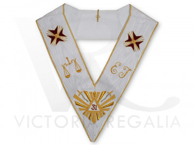 31th Degree Collar Fully hand embroidered - SCOTTISH