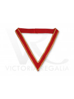 32nd Degree Collarette 1" Red With Gold braid edges - SCOTTISH