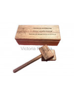 Worshipful Master's Gavel Set with Engraved Wooden Box