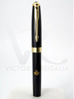 Black Masonic Pen - with Square & compass with "G"