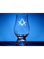 Glencairn Whisky Glass with Masonic Square and Compass Freemasons