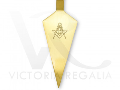 Masonic Trowel with Square and Compasses and 'G' - Brass