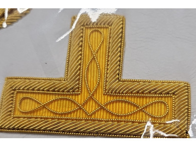 Masonic Set of 3 Embroidered Levels Gilt or Blue 