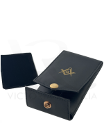 Masonic Square and Compasses Dual Jewel Wallet with Detachable Breast Jewel Pad