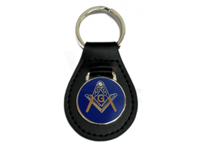 Square and Compass  with "G" key ring - Blue / Silver - KR18